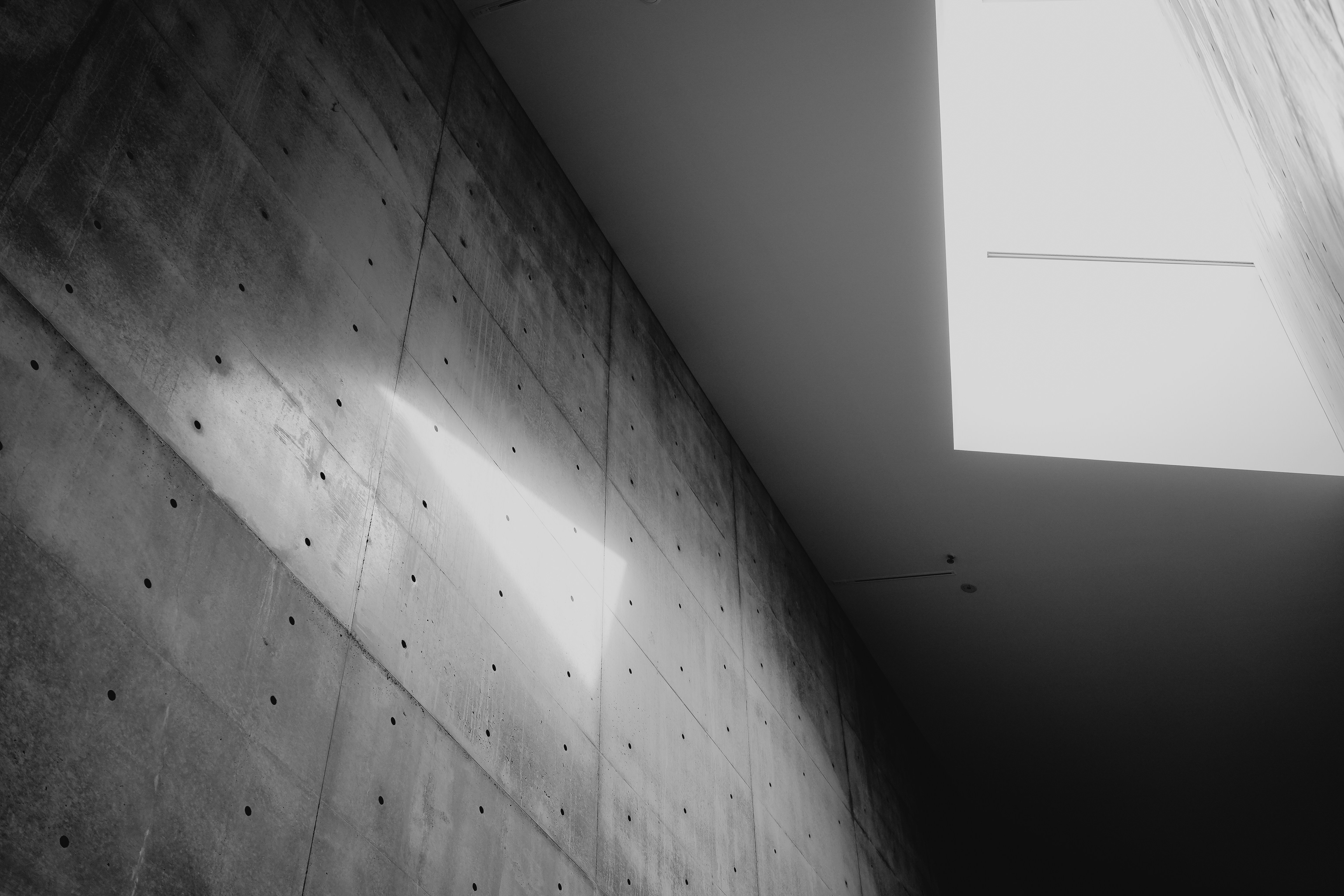 Concrete wall with light